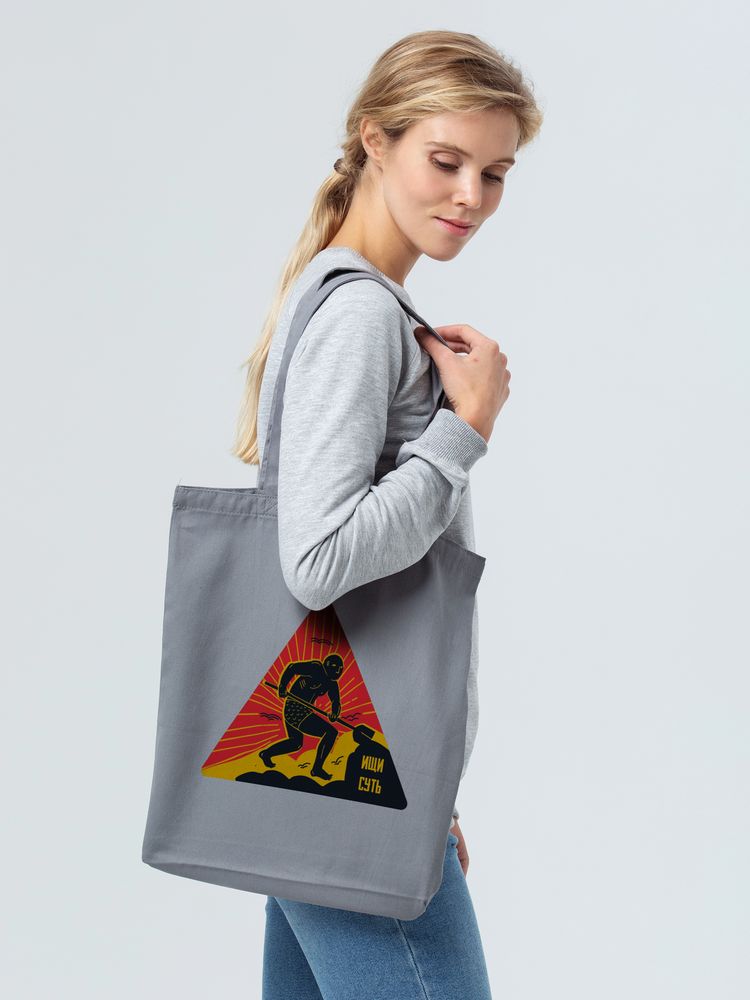 Холщовая сумка «Ищи суть» — пример нанесения логотипа (Соль) | Print Logo