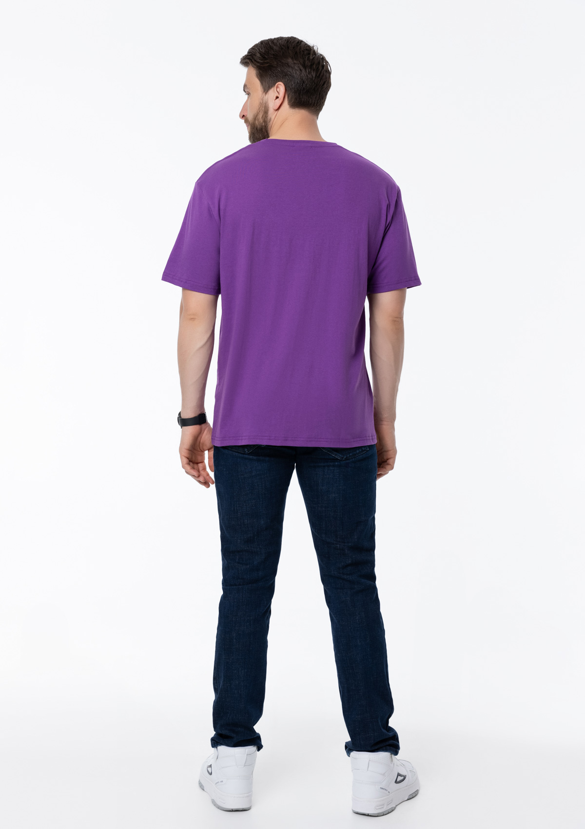Футболка унисекс без бокового шва STAN хлопок 160, 02, Фиолетовый,  (94)  (48/M)