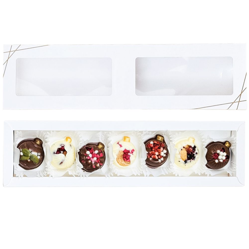 Конфеты «Елочные шары» — пример нанесения логотипа (сделано в России) | Print Logo