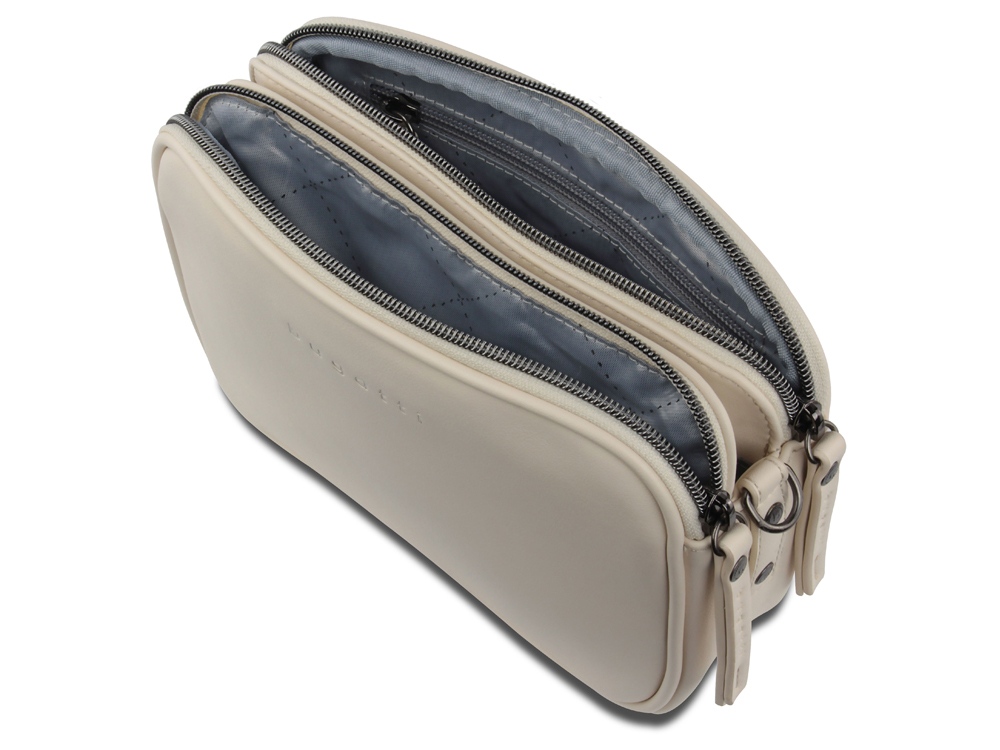 Сумка кросс-боди женская BUGATTI АЛМАТА | ALMATA, бежевая, полиуретан, 21,5х6х15 см