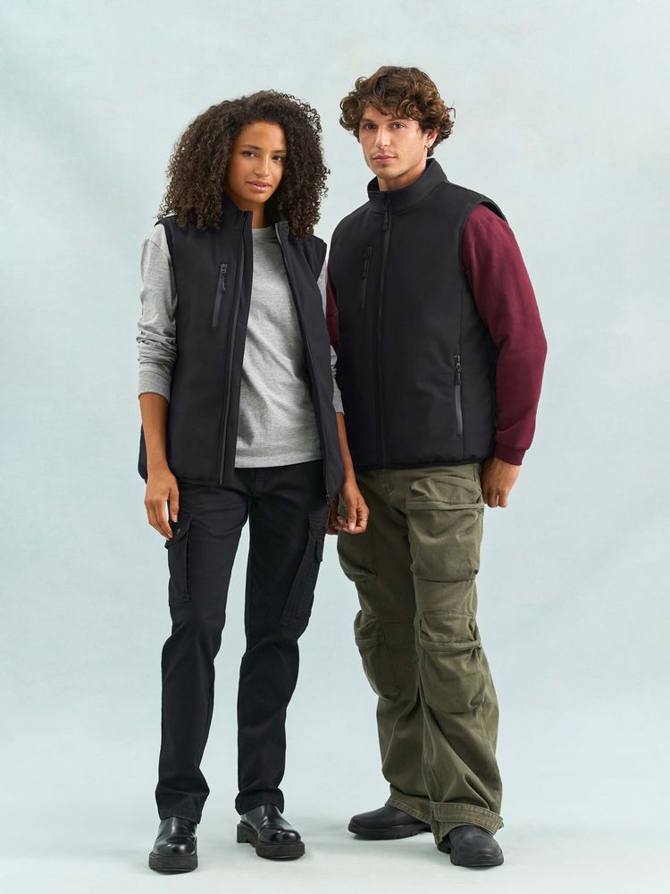 Жилет софтшелл унисекс Falcon BW, красный, размер 4XL