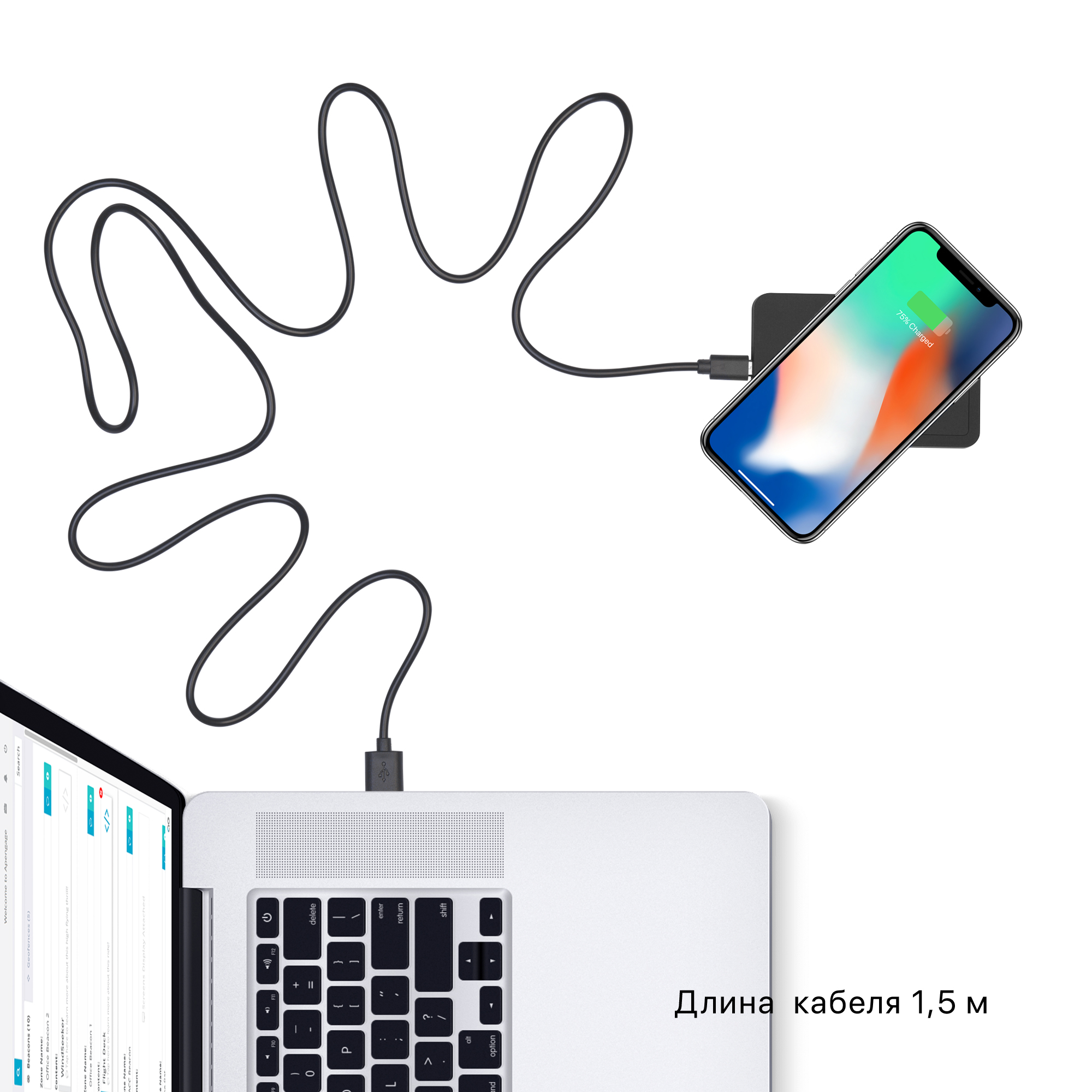 Настольное беспроводное зарядное устройство "Touchy" фото на сайте Print Logo.