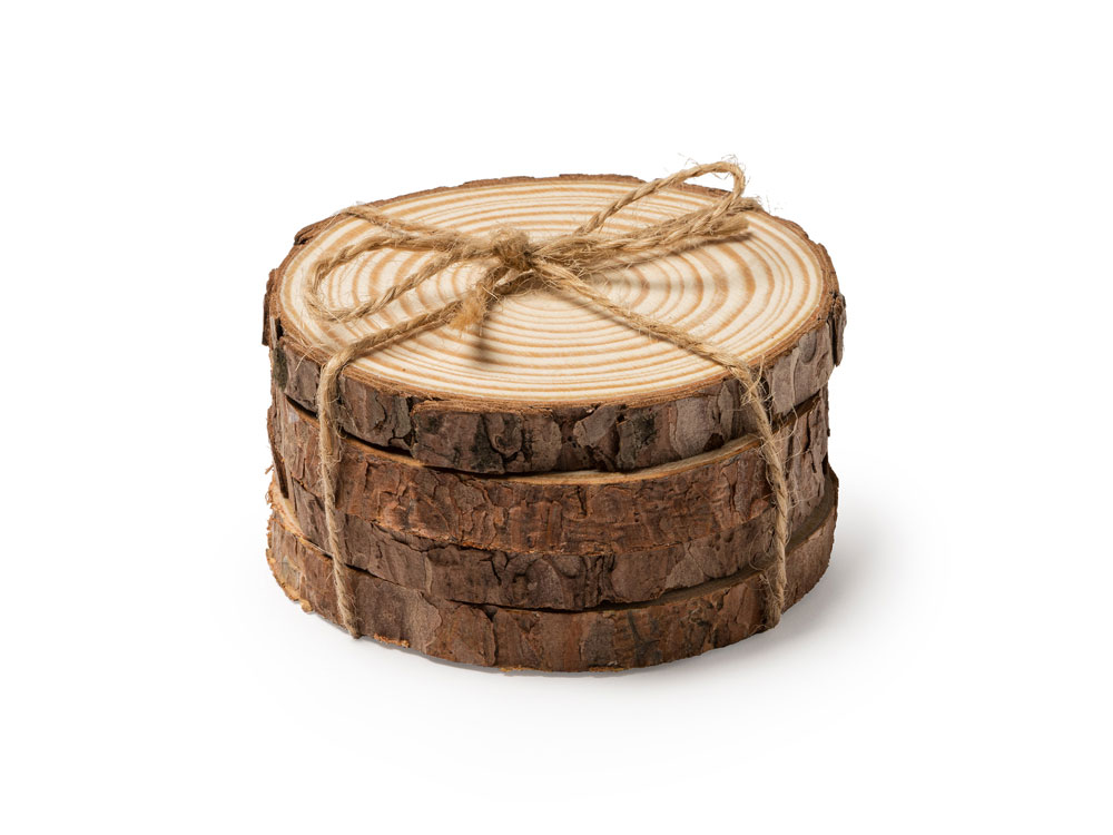 Набор из 4 подставок PINEA с логотипом  | Print Logo