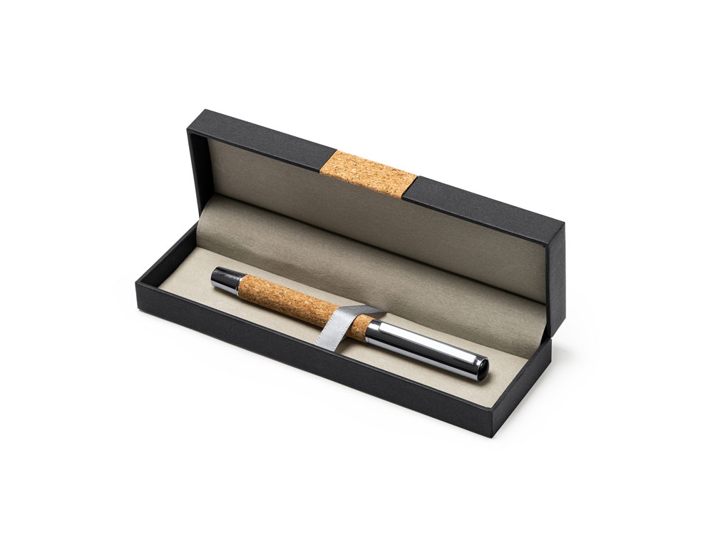 Ручка роллер из натуральной пробки и металла SUVER с логотипом  | Print Logo