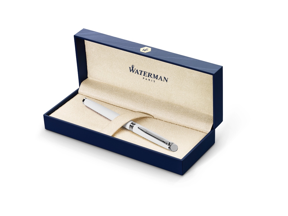 Ручка перьевая Waterman Hemisphere White CТ F, белый/серебристый