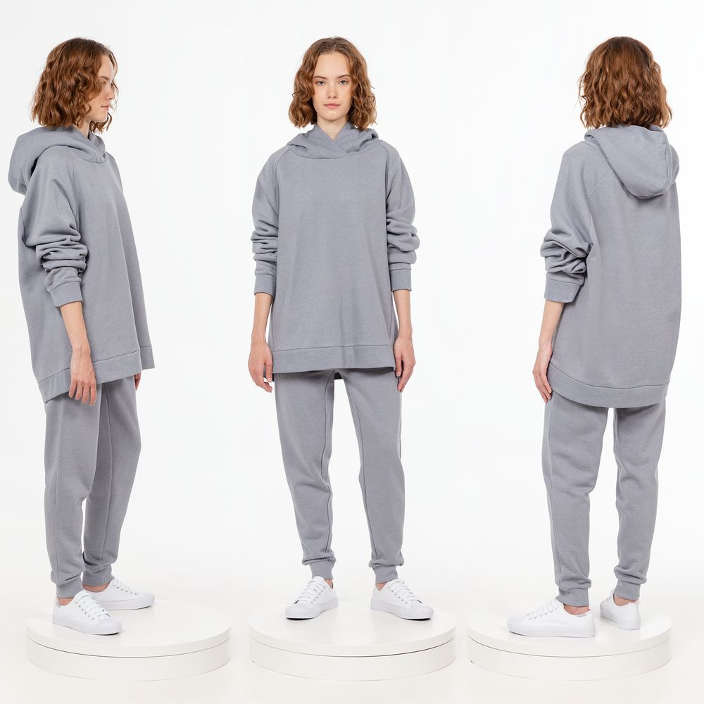 Худи унисекс H1, серое, размер XL/XXL