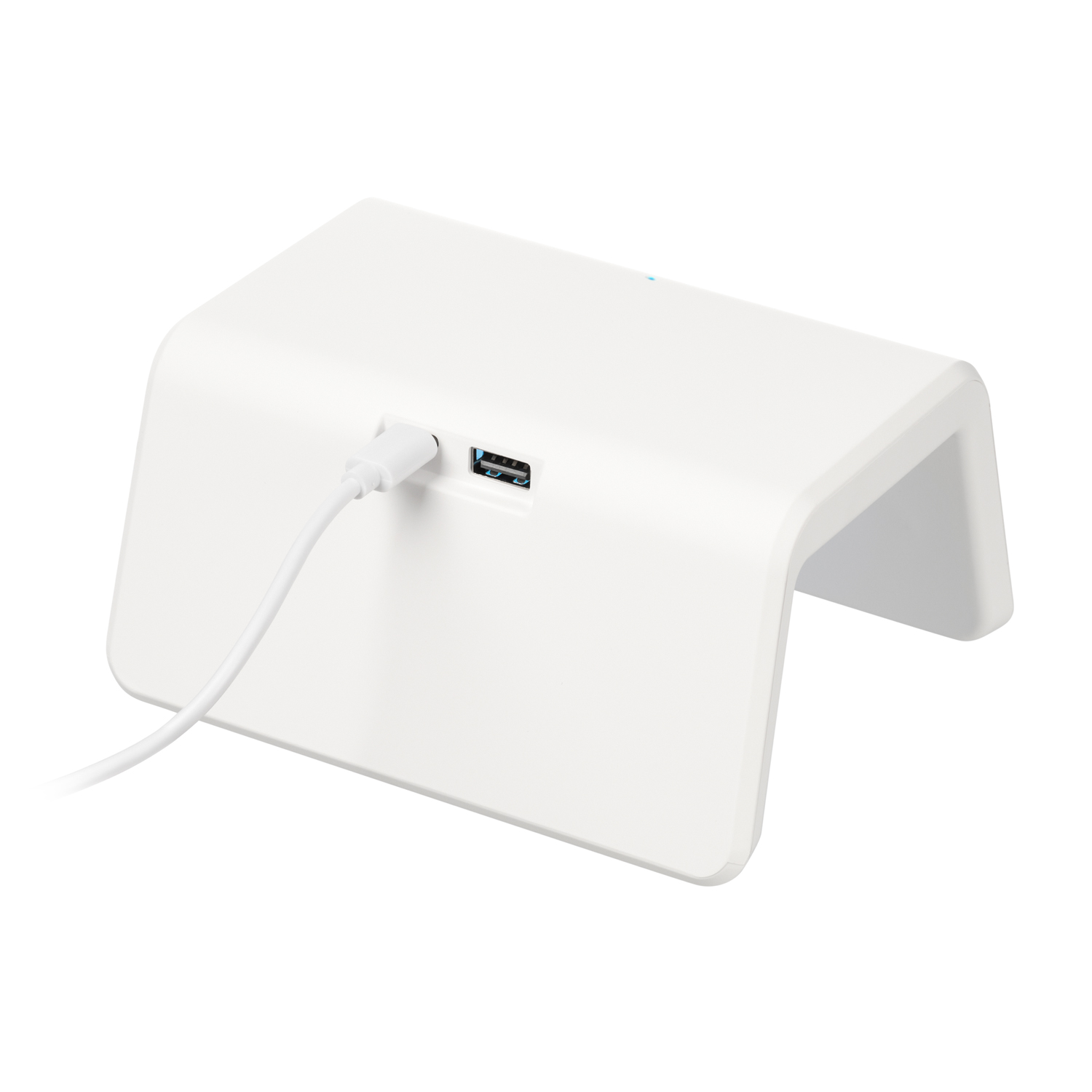 Зарядная станция с часами 15W Флейм (Flame), белая