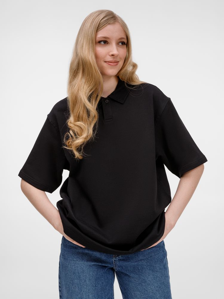 Рубашка поло унисекс Tiimi, черная, размер XL/XXL