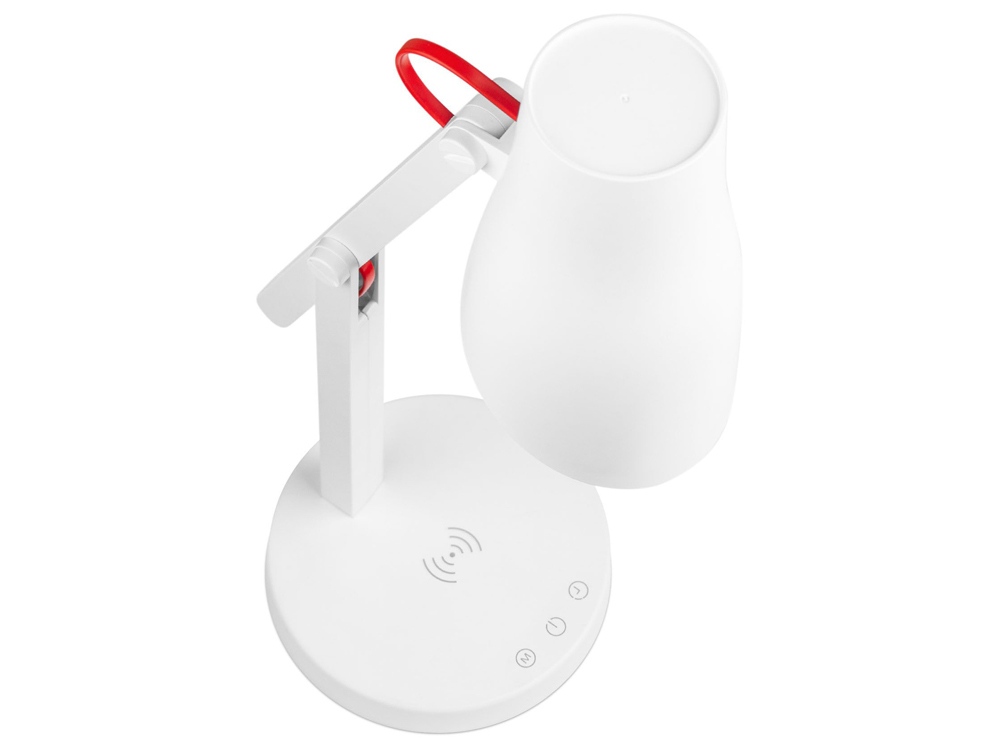Настольная лампа c беспроводной зарядкой LED L1, 250Лм, 4.5 Вт, Qi, диммер, таймер, бел