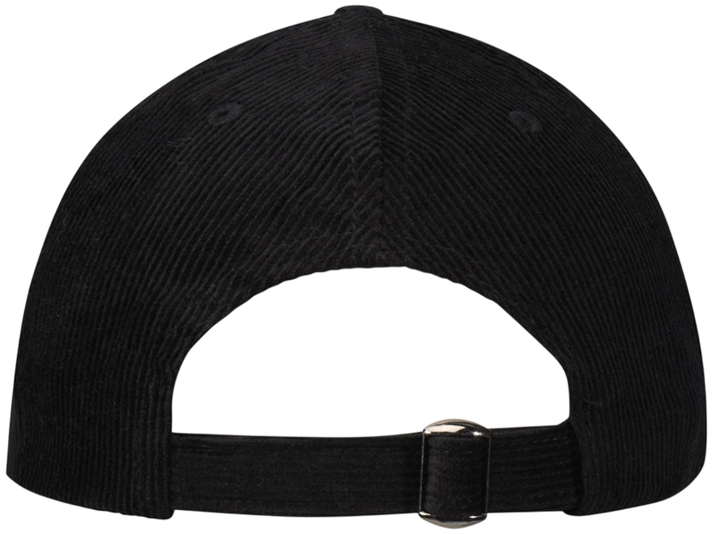 Hutton 6-панельная бейсболка из переработанного хлопка - Сплошной черный