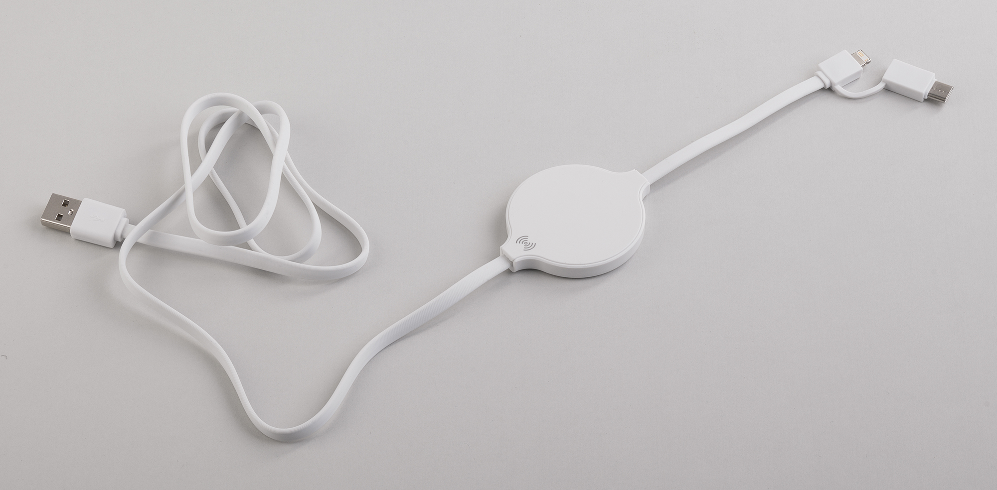 Кабель "Energy" с функцией беспроводного зарядного устройства фото на сайте Print Logo.