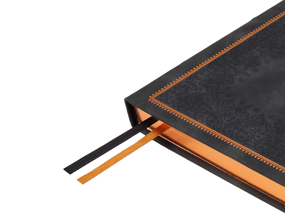 Ежедневник недатированный А4 Royal, черный с бронзовым срезом