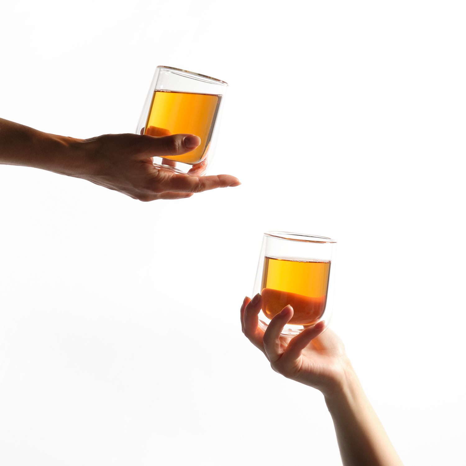 Стакан стеклянный с двойными стенками Лунго (Lungo) фото на сайте Print Logo.