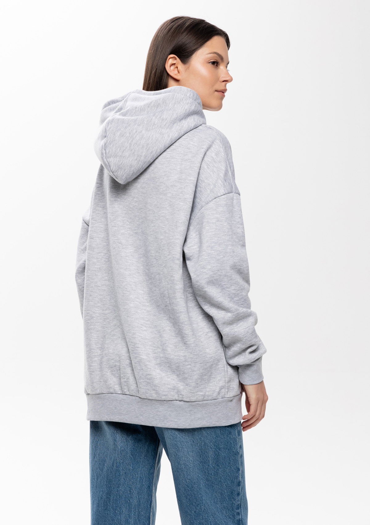 Худи унисекс STAN оверсайз интерсофт 320, 69, Серый меланж,  (50/60)  (56/XXXL)