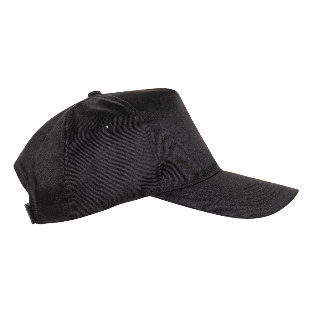 Бейсболка STAN 5 клиньев полиэстер 150, 10P, Чёрный,  (20)  (56-58/ONE SIZE)