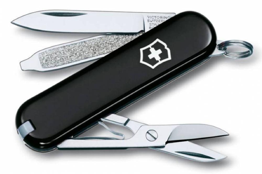 Нож-брелок Classic 58 с отверткой — пример нанесения логотипа (VICTORINOX) | Print Logo