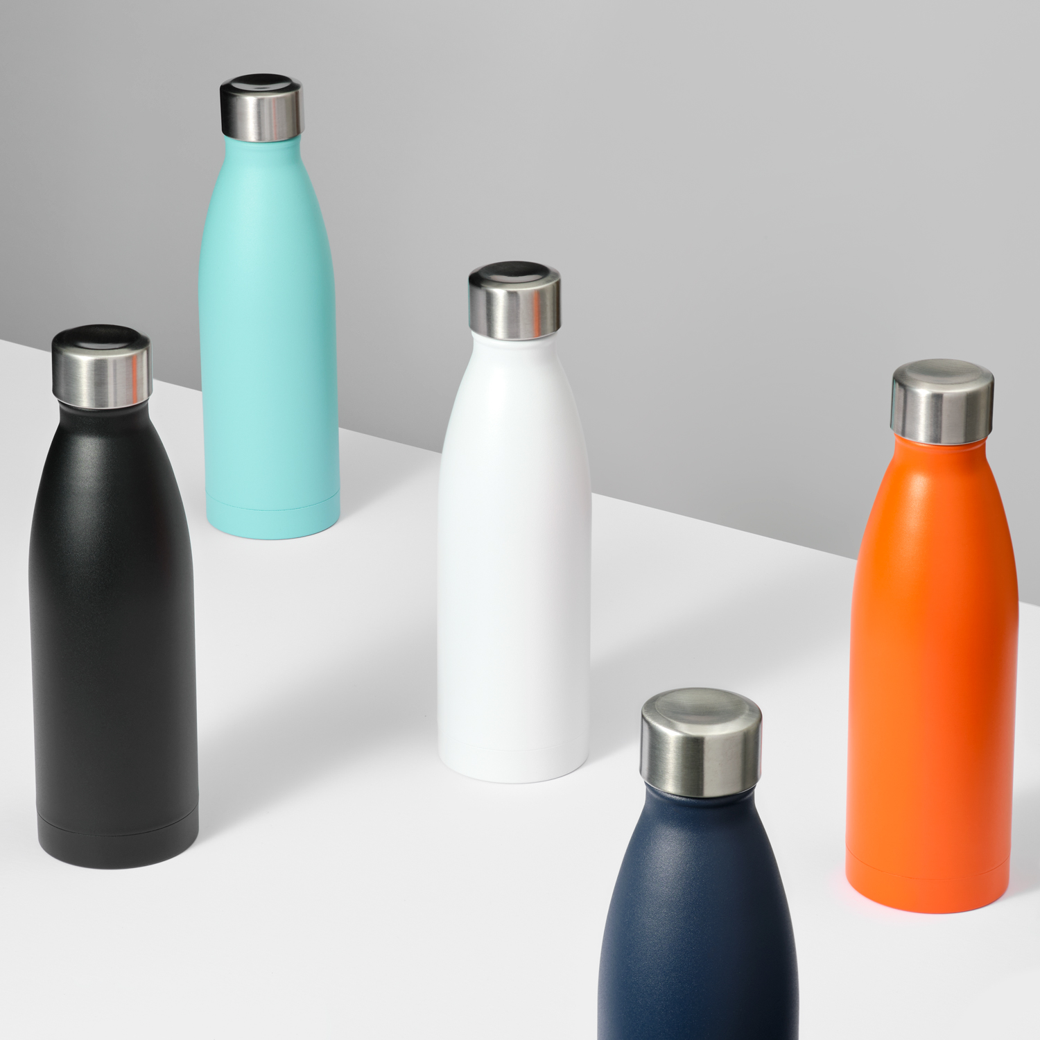 Термобутылка вакуумная герметичная Фреско (Fresco), оранжевая, зернистое покрытие