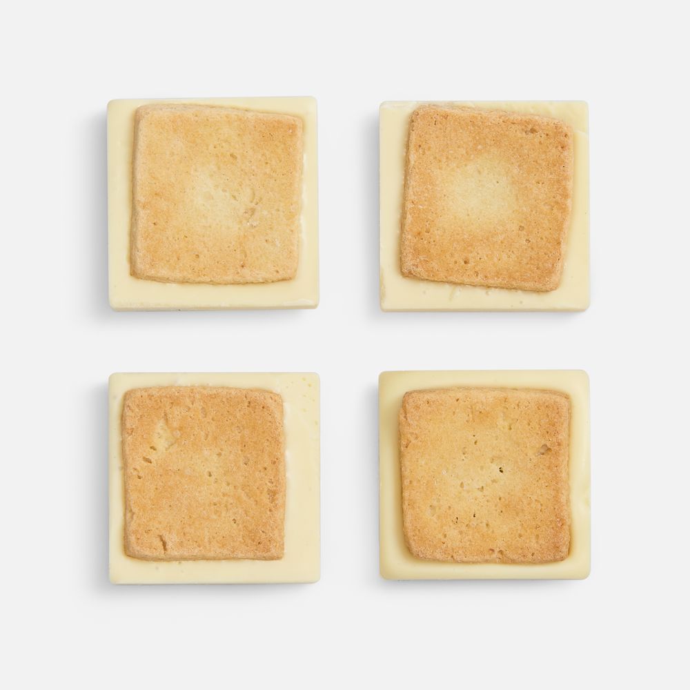 Набор из 4 печений Dream White на заказ — пример нанесения логотипа (сделано в России) | Print Logo