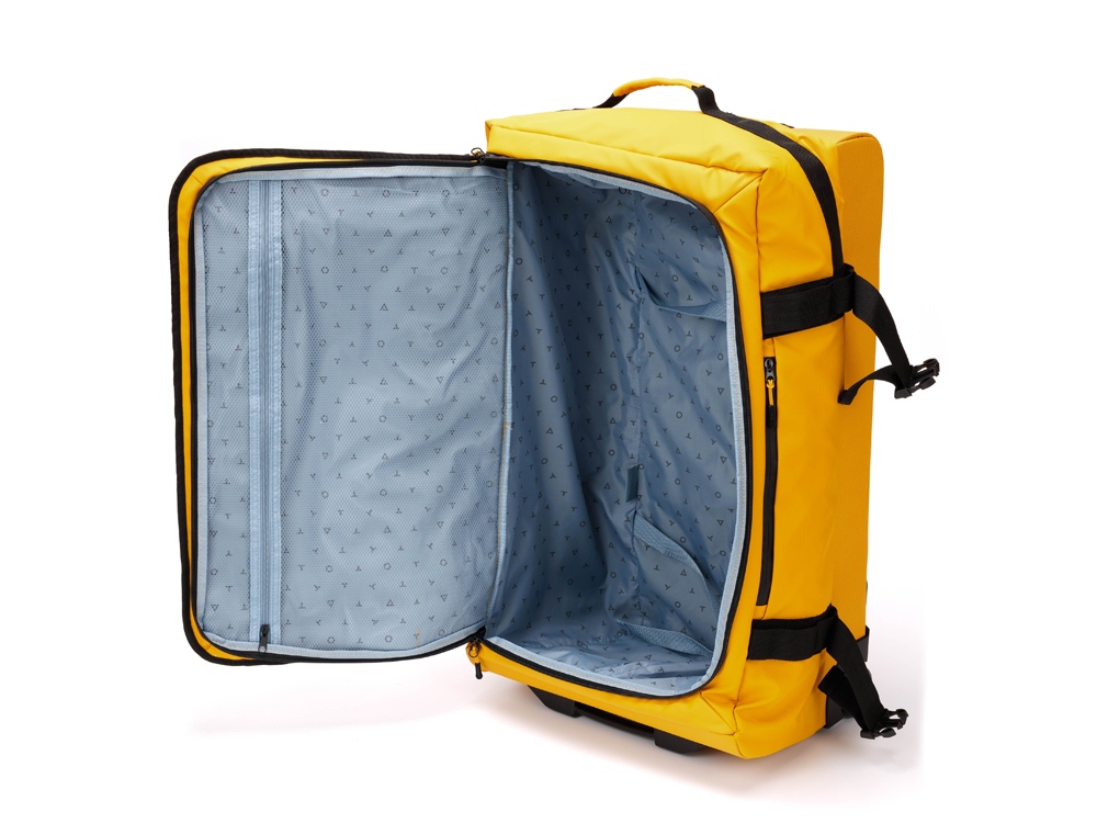 Сумка на колесах TORBER MOBI, желтый, полиэстер 900D с PU покрытием, 70 х 41 х 28,5 см, 81 л