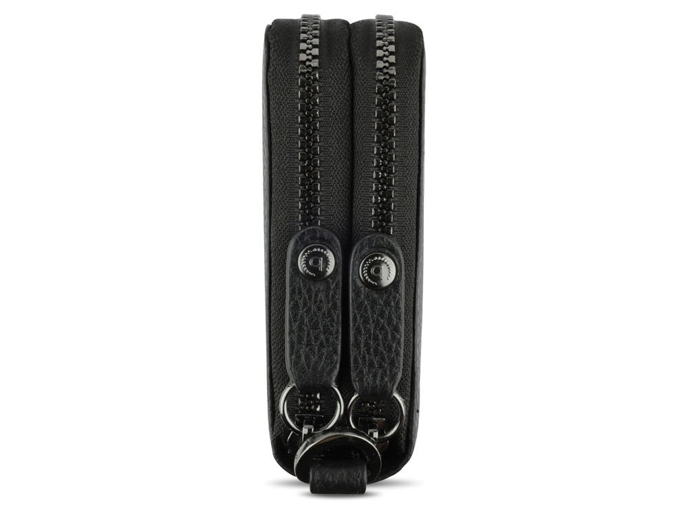 Кошелёк женский BUGATTI ЭЛЬЗА | ELSA, с защитой данных RFID, чёрный, воловья кожа/полиэстер, 19х3х10,5 см