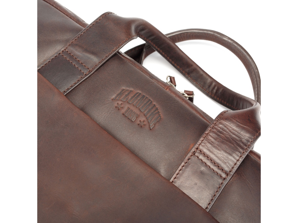 Сумка KLONDIKE DIGGER Mavis, натуральная кожа в темно-коричневом цвете, 32 x 40 x 8 см