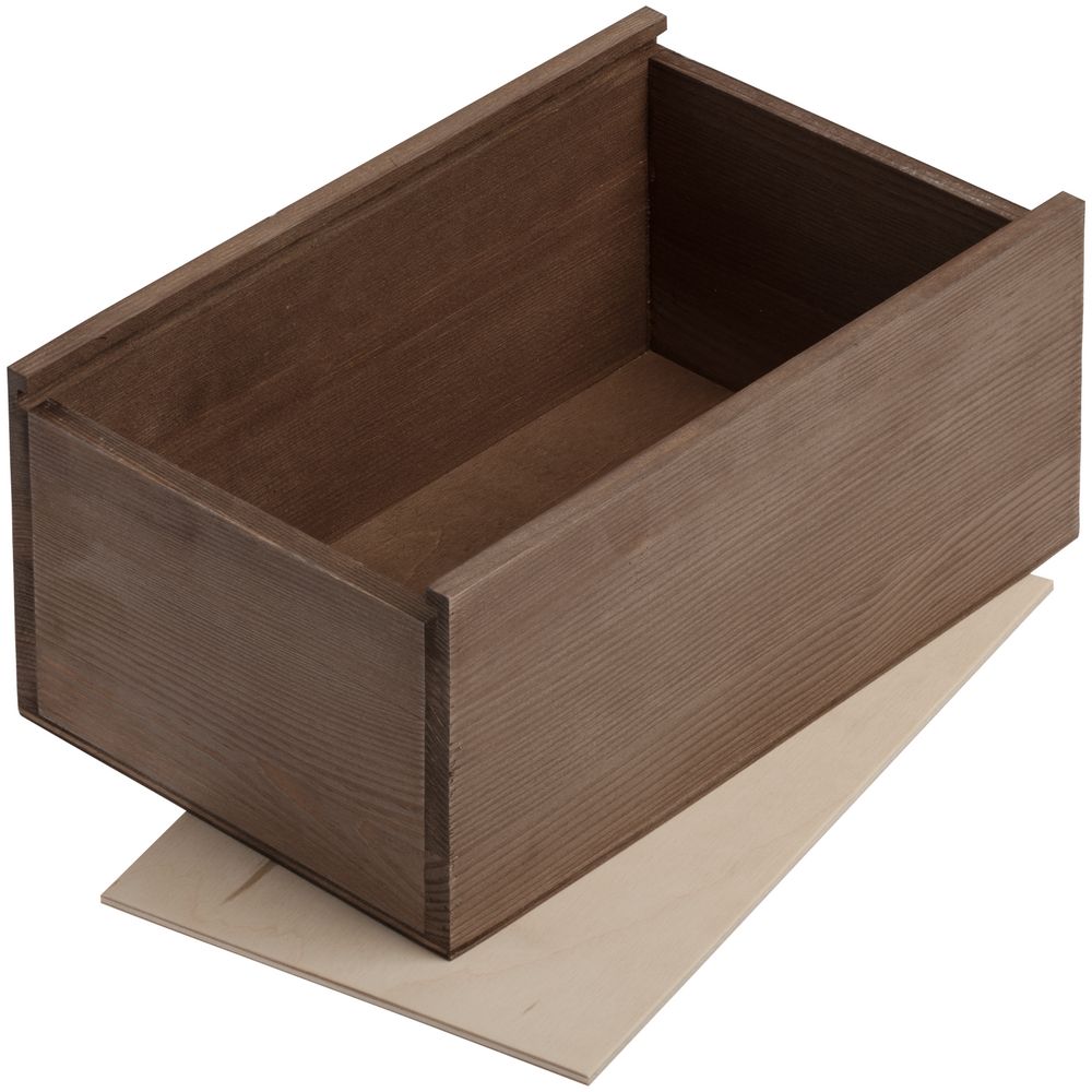 Деревянный ящик Boxy, малый — пример нанесения логотипа (сделано в России) | Print Logo