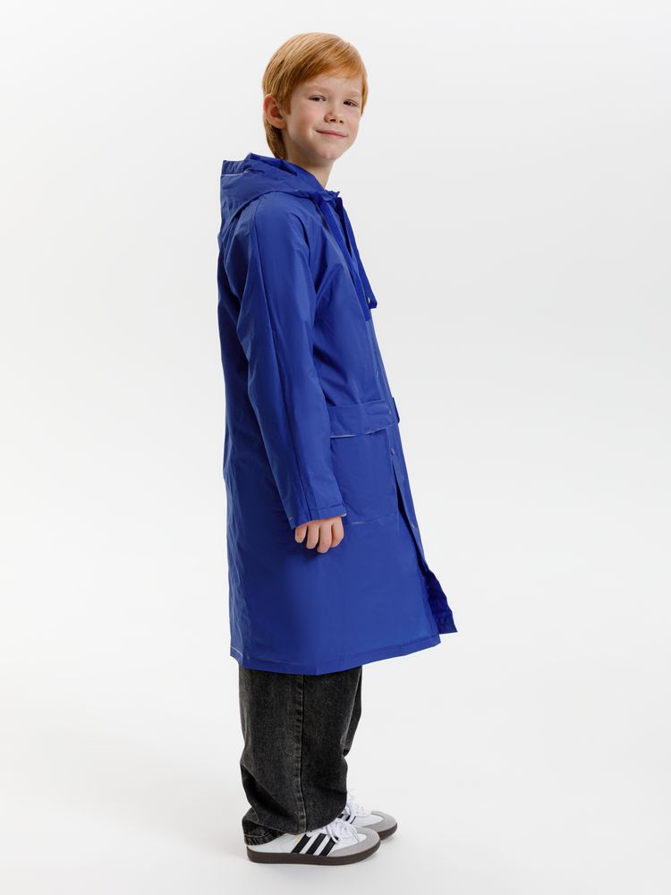 Дождевик детский RainDrop Kids, ярко-синий, 12 лет (рост 142-152)