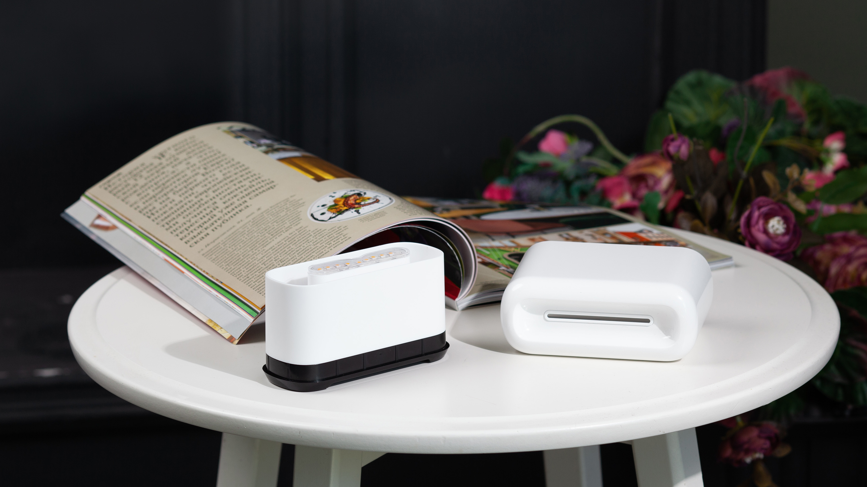 Увлажнитель "Flame" с эффектом пламени, белый