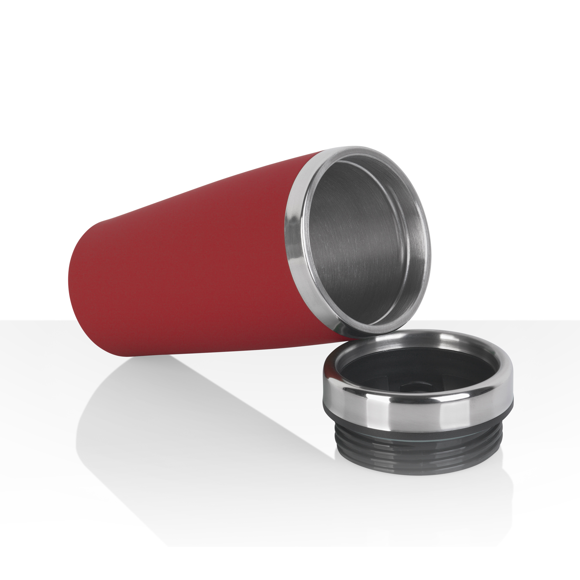 Термостакан "Эльбрус" 400 мл, покрытие soft touch — пример нанесения логотипа (SOFTOUCH) | Print Logo