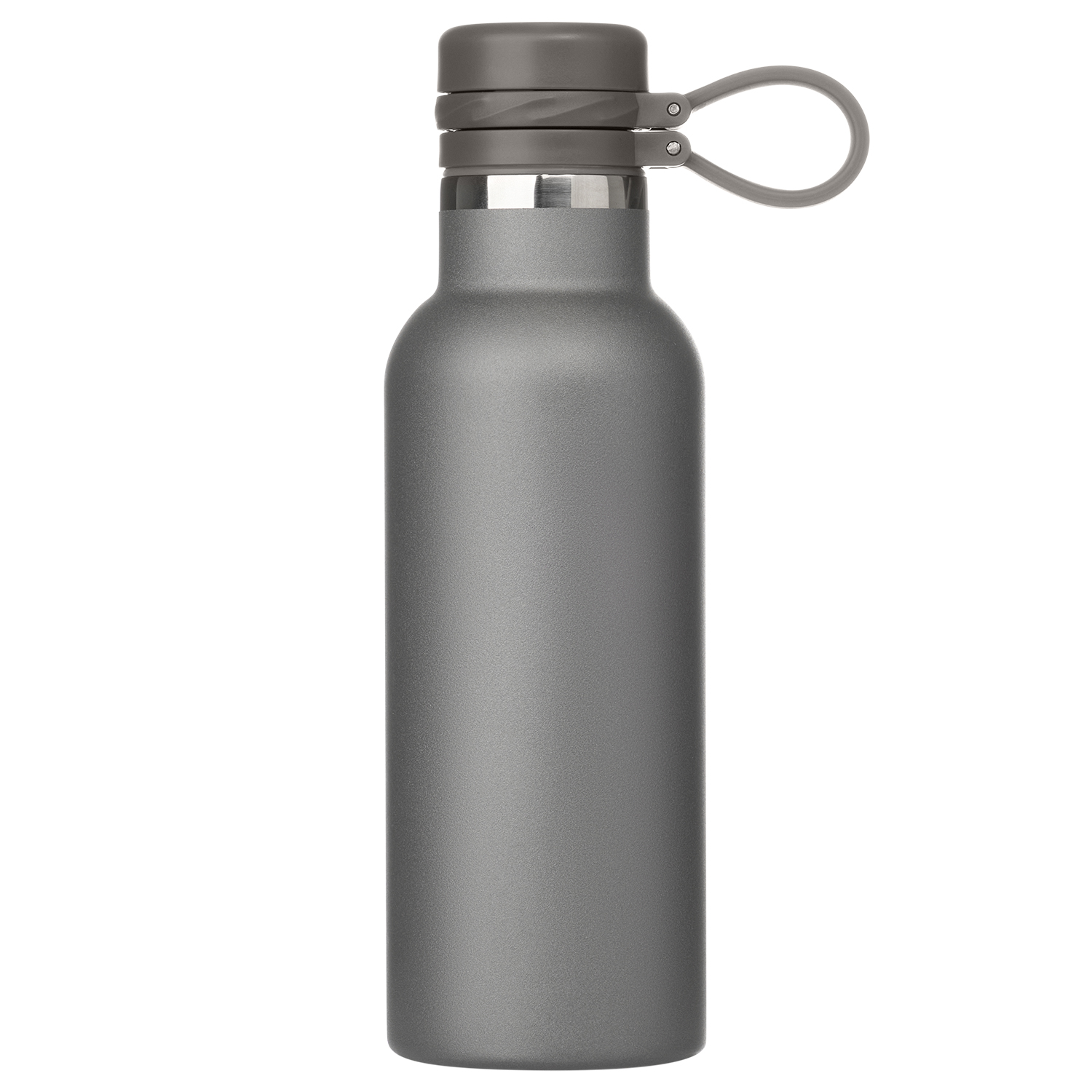 Термобутылка вакуумная герметичная Модена (Modena), черная с логотипом Portobello Термокружки | Print Logo