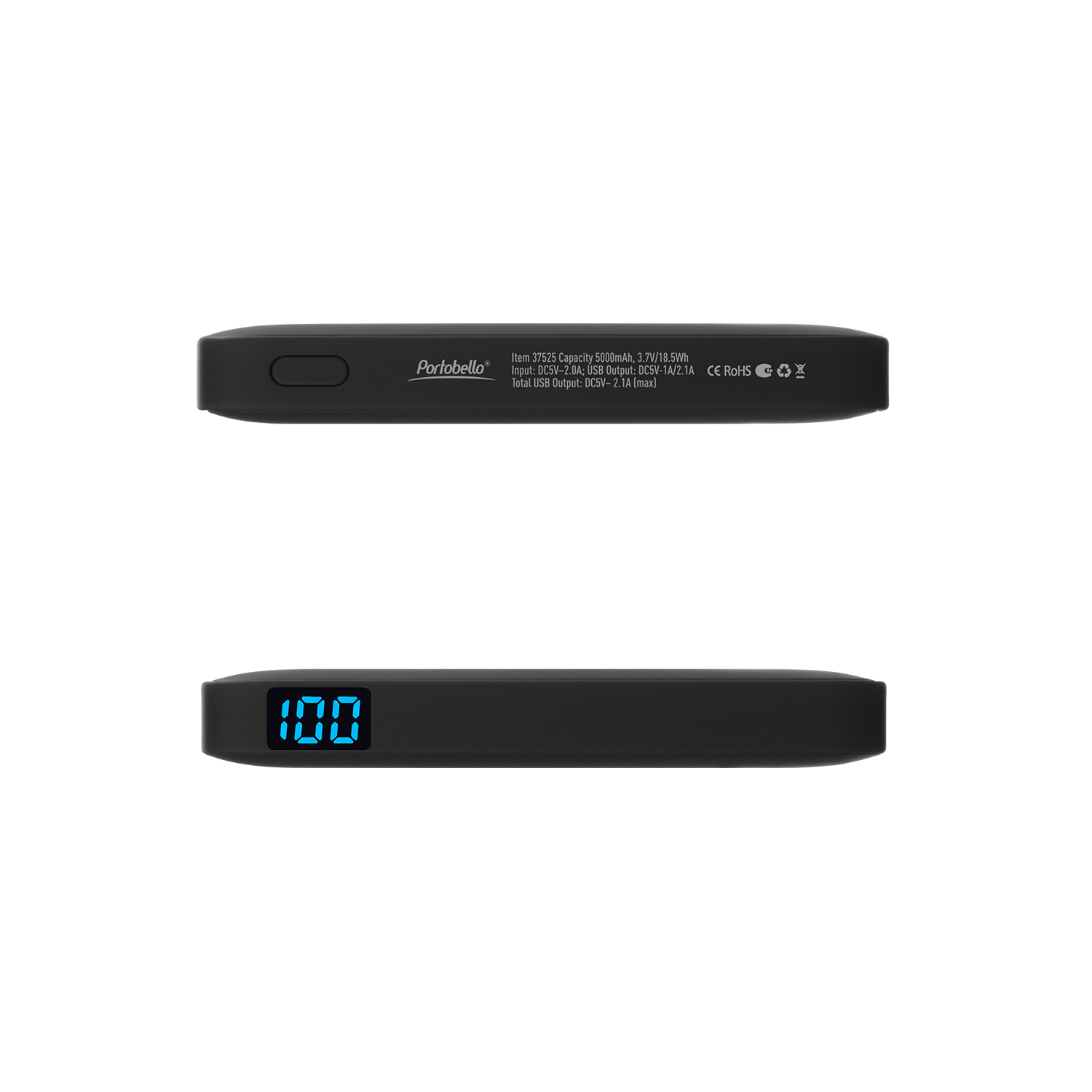 Внешний аккумулятор с подсветкой Анкор (Ancor) 5000 mAh, салатовый фото на сайте Print Logo.