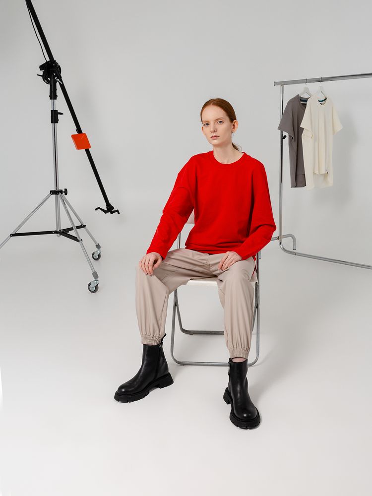 Футболка с длинным рукавом Kosmos, красная, размер M