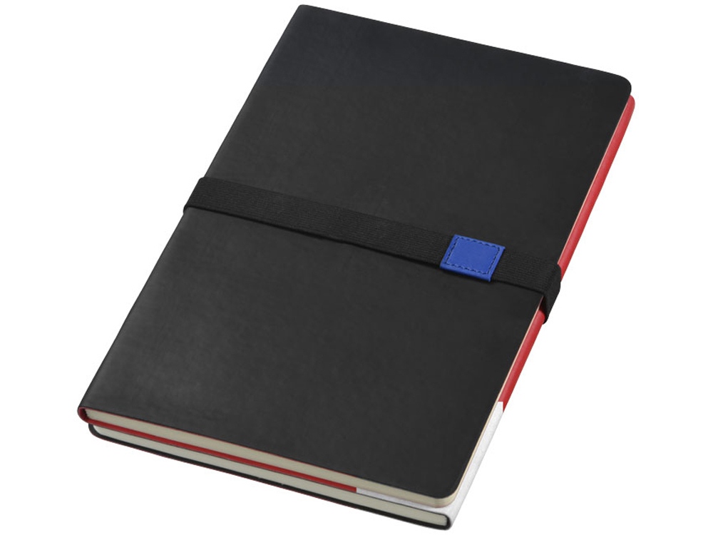 Блокнот А5 Doppio, черный/белый