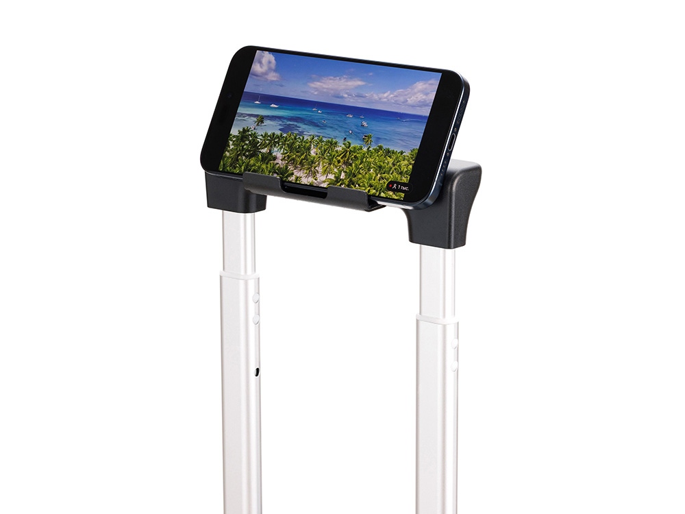 Чемодан TORBER БАЙКАЛ, тёмно-серый металлик, поликарбонат, 37,5 x 20 х 54 см, 37 л