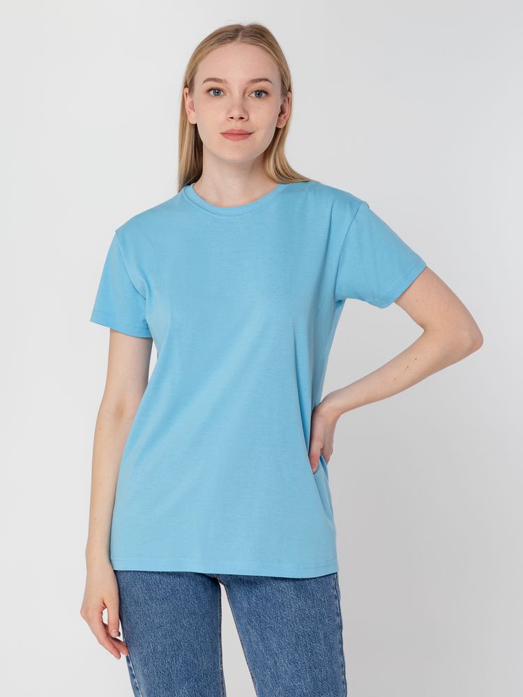 Футболка унисекс T-bolka 160, голубая, размер M
