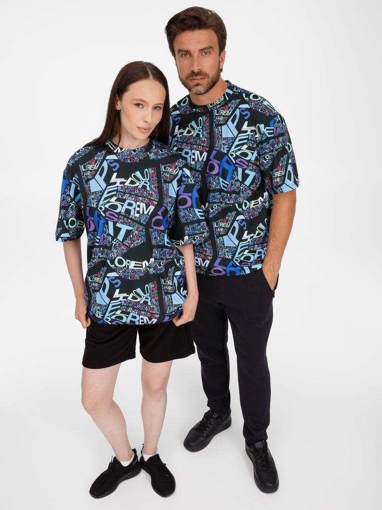 Футболка из бифлекса Morfiss с полной запечаткой на заказ, размер XL/XXL