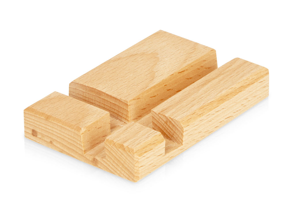 Подставка для смартфона и планшета из массива бука Prop с логотипом  | Print Logo