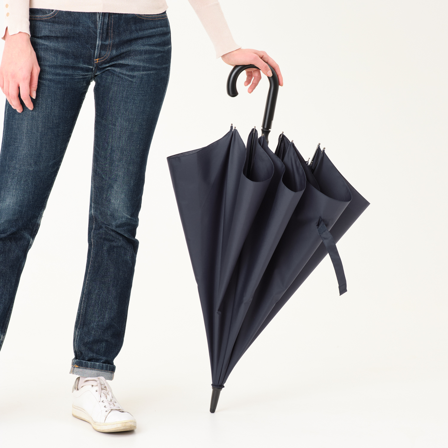 Зонт-трость Дюна (Dune), черный фото на сайте Print Logo.