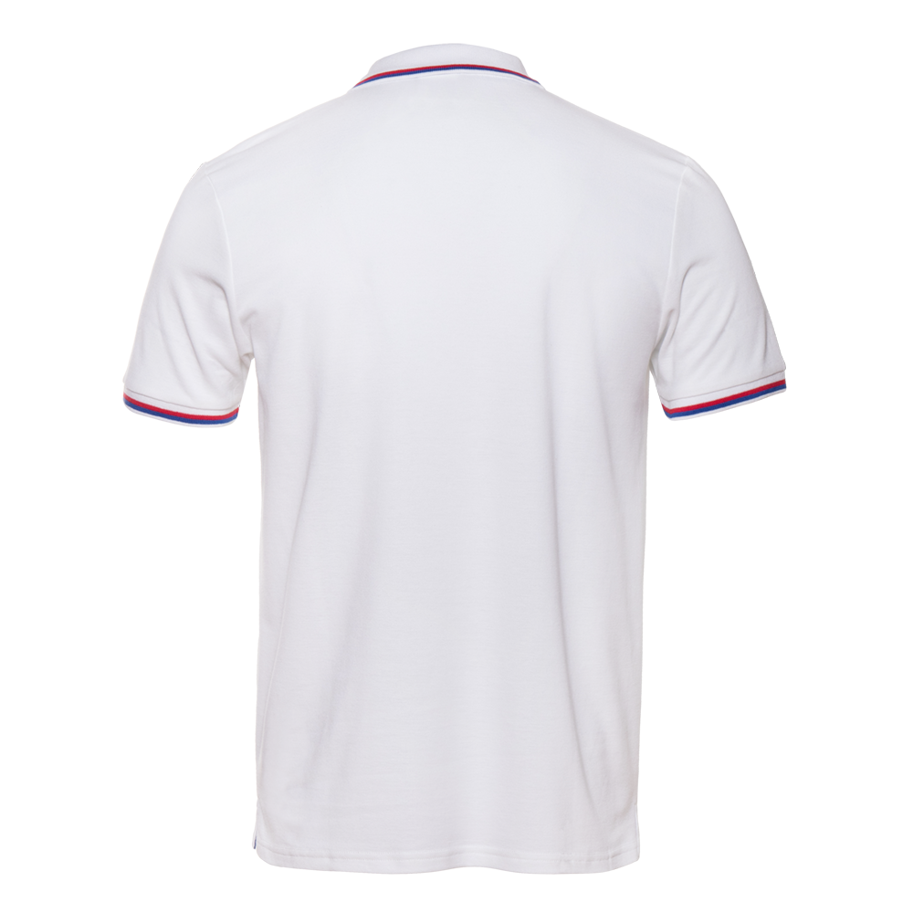 Рубашка поло мужская триколор STAN хлопок/полиэстер 185, 04RUS, Белый,  (10/1)  (56/XXXL)