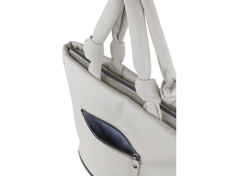 Сумка-шоппер BUGATTI Cara, белая, полиуретан, 43х11х32 см, 10 л