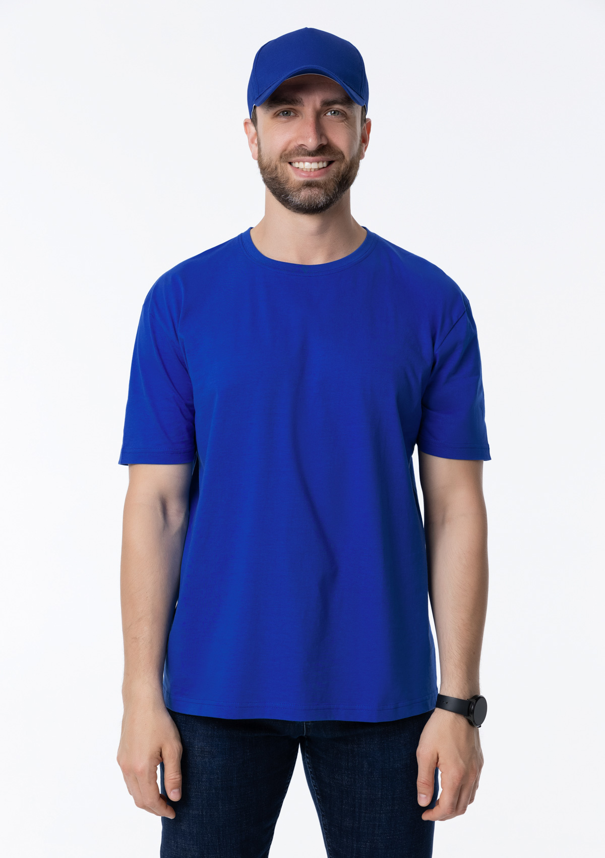 Футболка унисекс без бокового шва STAN хлопок 160, 02, Синий,  (16/1)  (48/M)