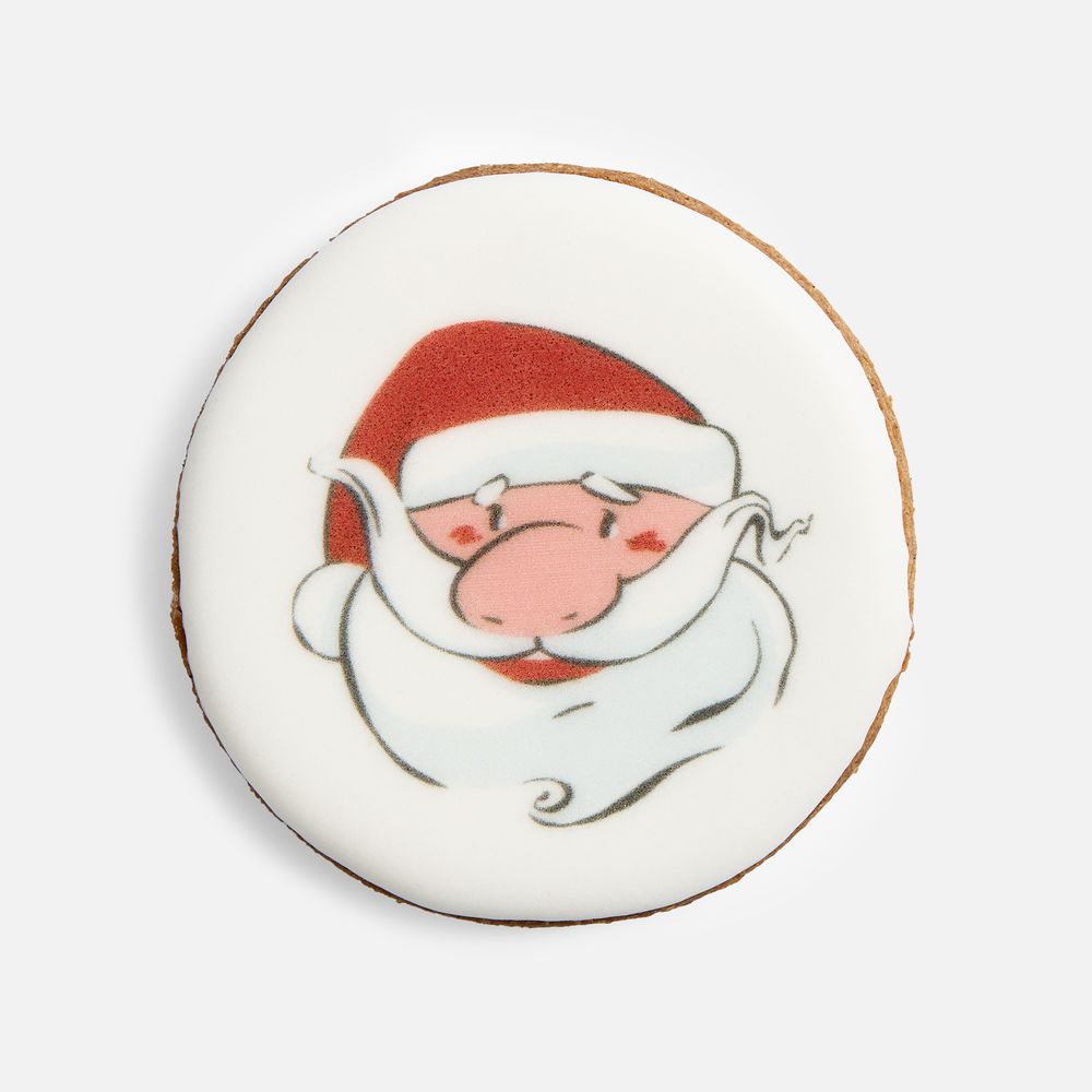 Печенье имбирное «Дед Мороз» с логотипом сделано в России | Print Logo