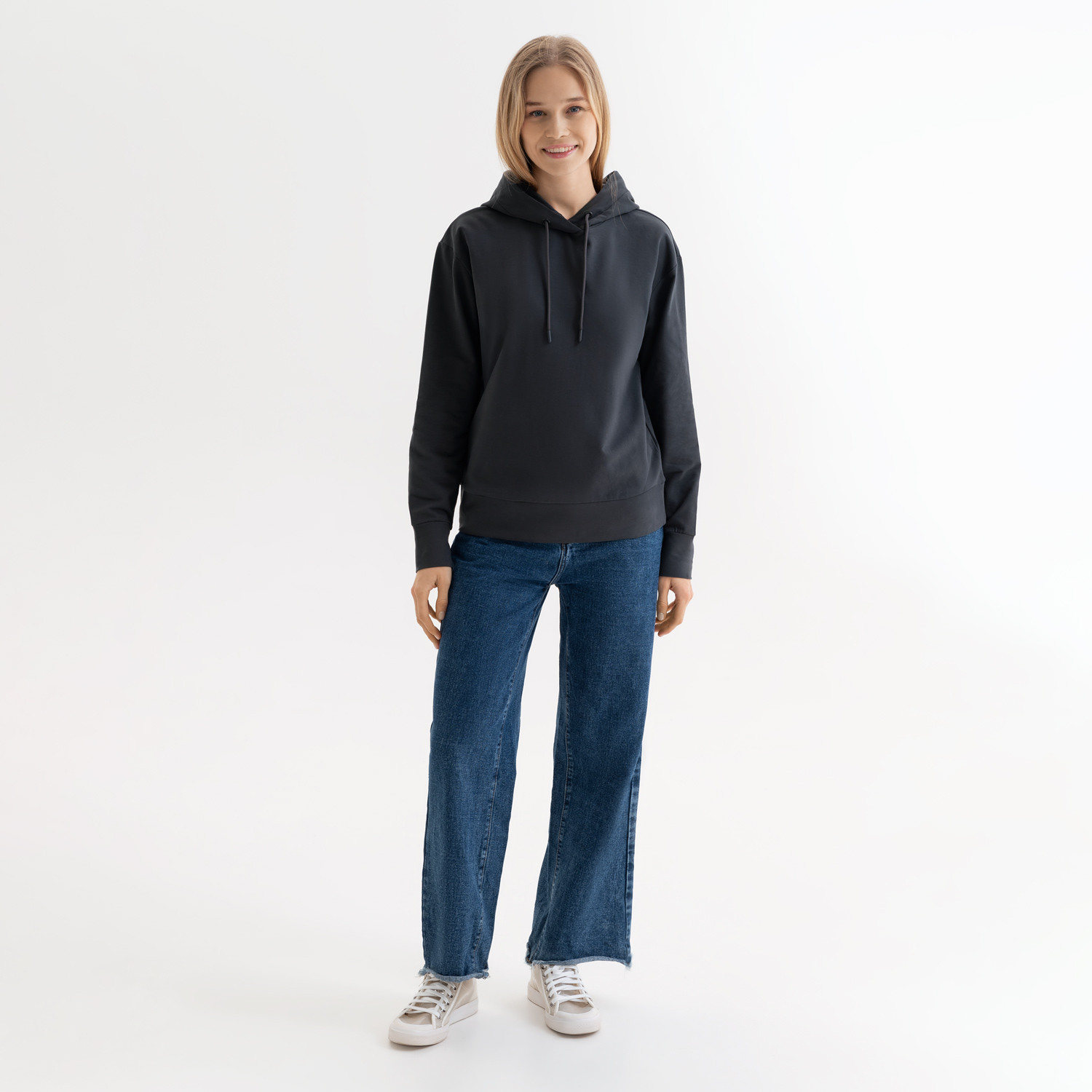 Худи с капюшоном, унисекс Алекс (Alex) антрацит, размер XXL