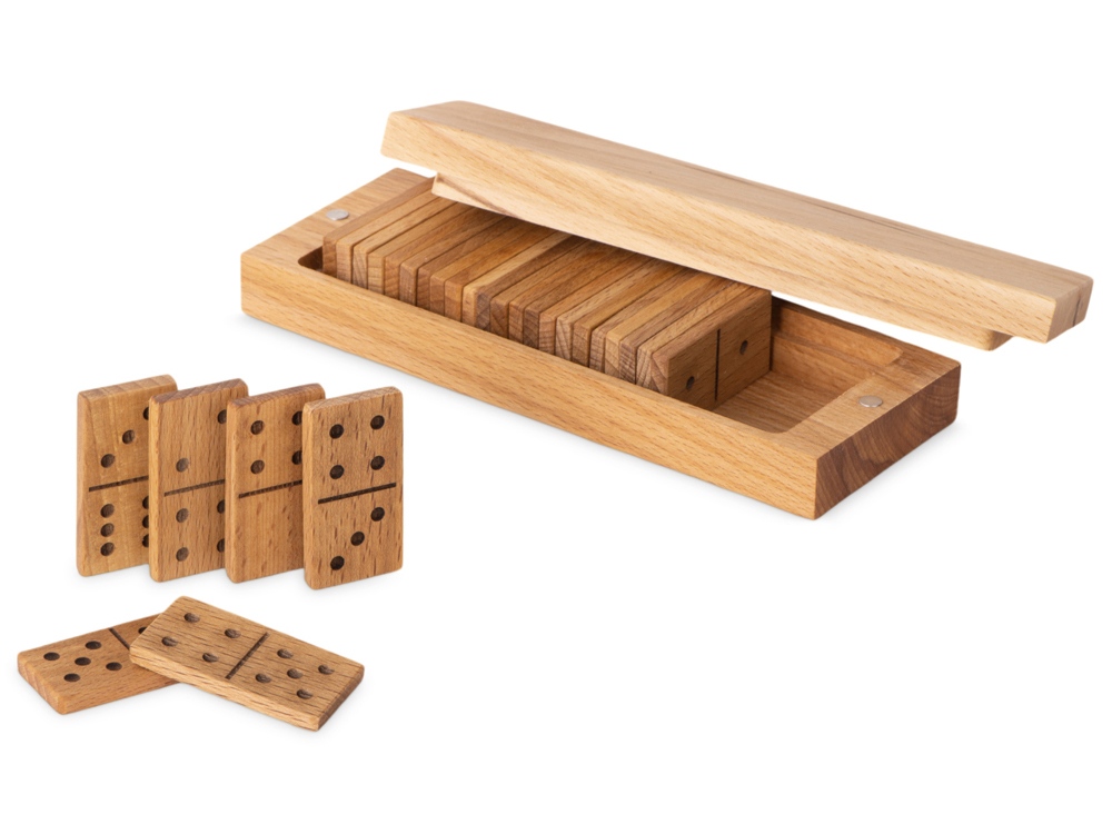 Игра Домино из массива бука с логотипом  | Print Logo