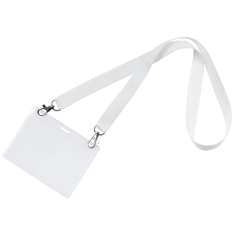 Лента для бейджа с 2 карабинами Carabine Duo — пример нанесения логотипа () | Print Logo