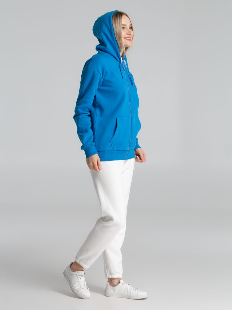 Толстовка на молнии с капюшоном Siverga Heavy 2.0, бирюзовая, размер S