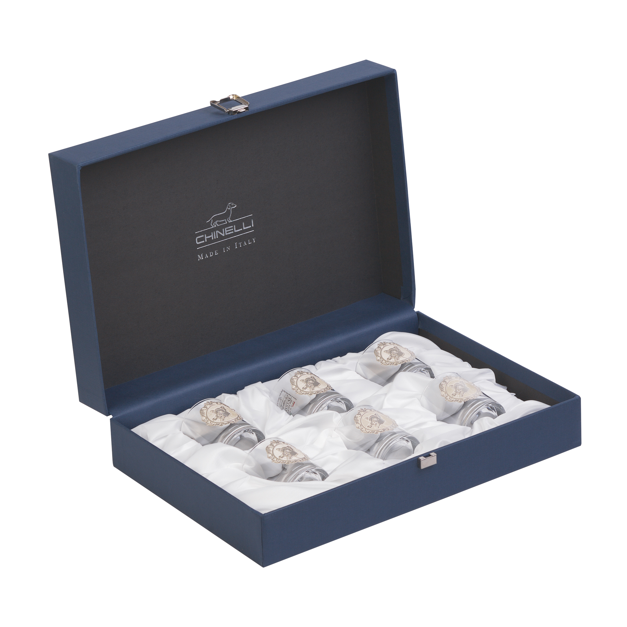 Набор для водки "Tocai", 6 стопок, посеребрение фото на сайте Print Logo.