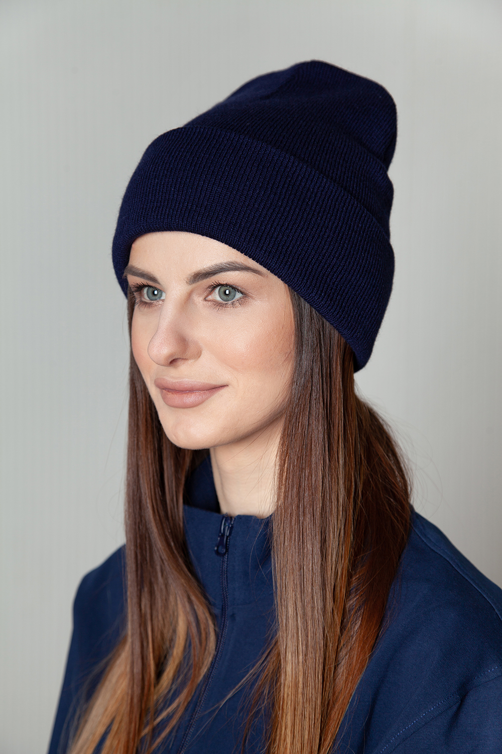 Шапка STAN акрил 117, Тёмно-синий,  (46)  (56-58/ONE SIZE)