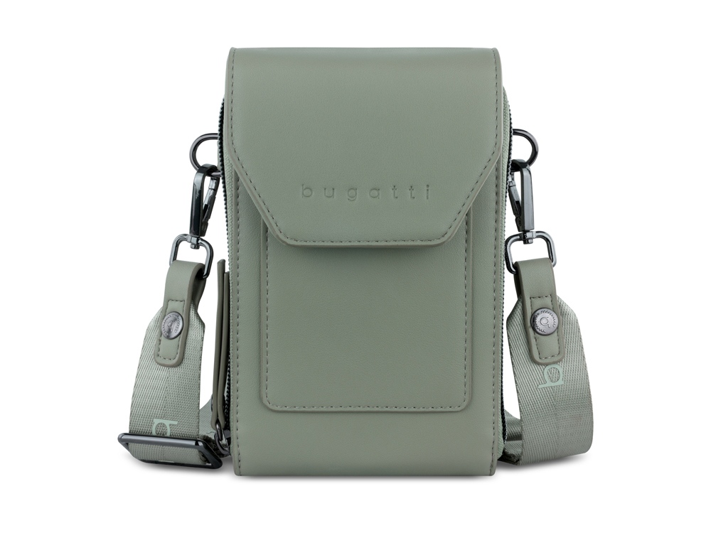 Сумка наплечная BUGATTI АЛМАТА | ALMATA, мятная, полиуретан, 11х4х19 см