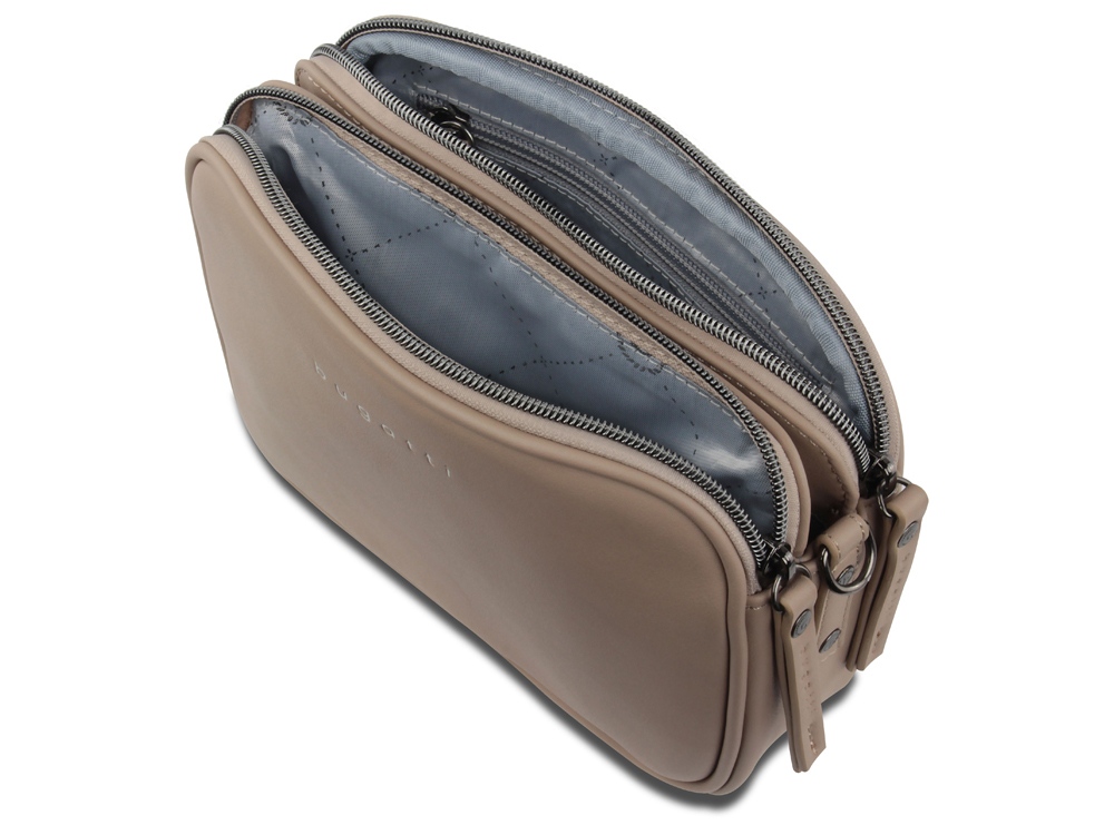 Сумка кросс-боди женская BUGATTI АЛМАТА | ALMATA, песочная, полиуретан, 21,5х6х15 см